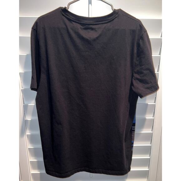 Tony Hawk Striped Blue and Gray Skater T-Shirt with Pocket - Picture 3 of 8